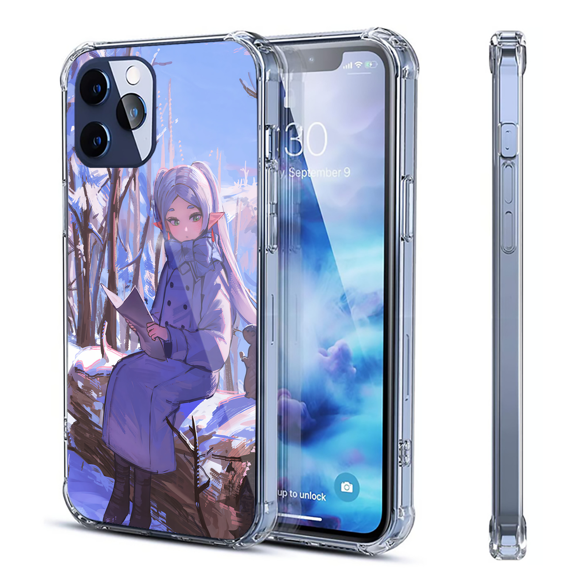 （画像用） 葬送のフリーレン Frieren 【iPhone 12シリーズ対応】透明スマホケース（クリアソフトケース）
